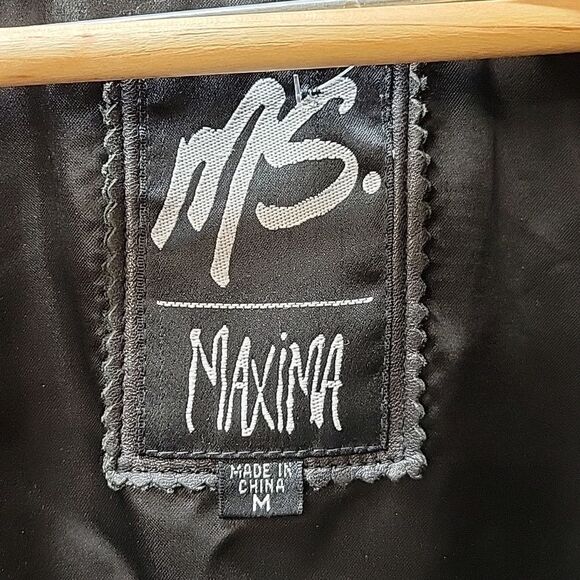 MS Maxima women's black leather jacket  size med - Picture 6 of 8